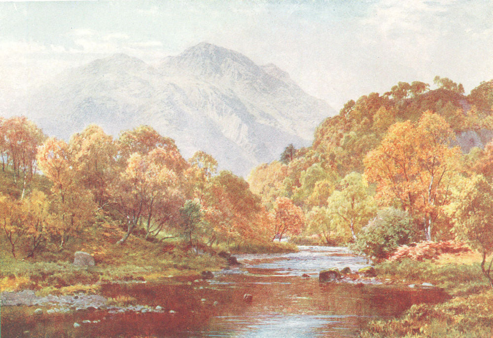 SCOTLAND. Trossachs. Veiled sunshine, Perthshire 1922 old antique print